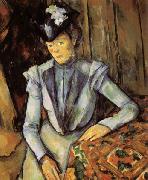 Ld Dame en bleu Paul Cezanne